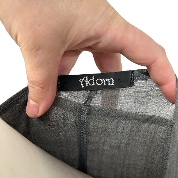 Effortless Chic Gray Layered Tank Dress Adorn‎ Sleeveless Asym Hem Size XL - Picture 6 of 8